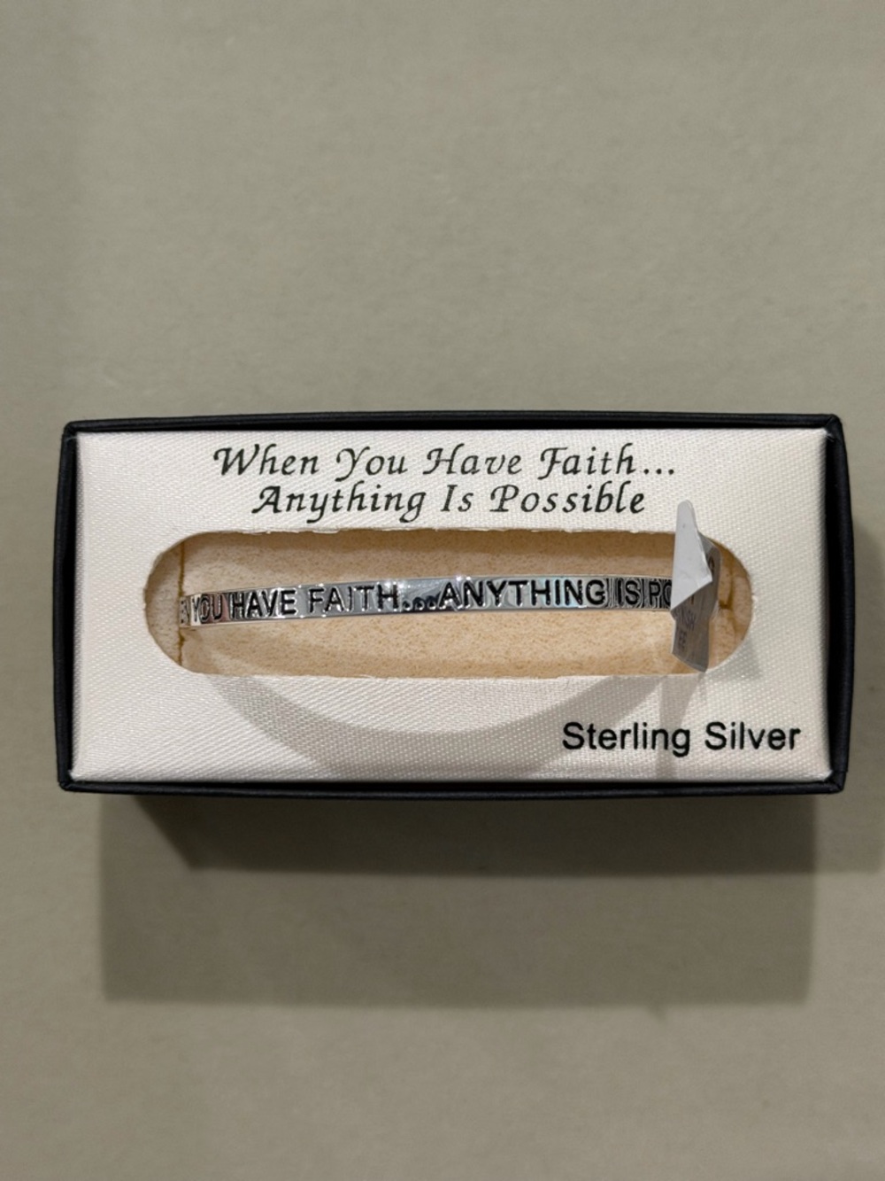 NWT Sterling Silver Faith Bracelet